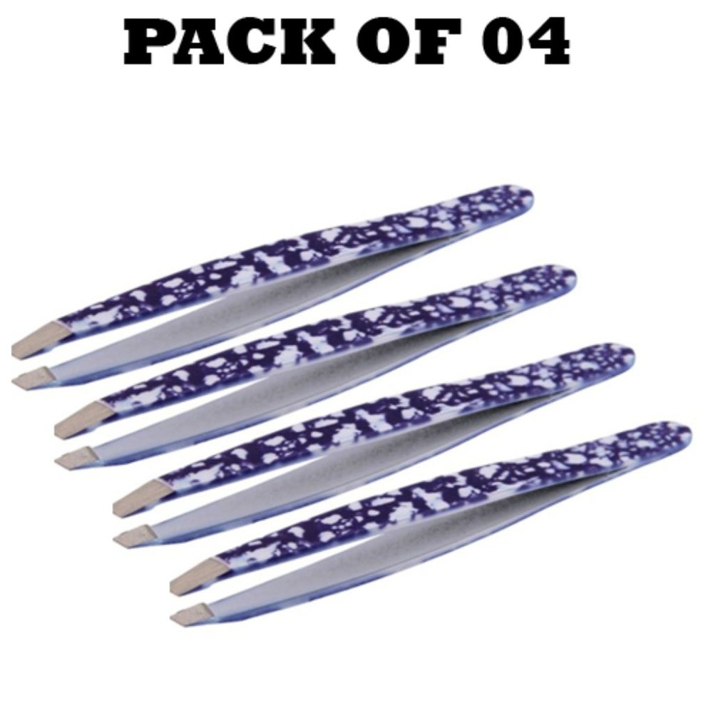 Forgica Professional Stainless Steel Paper Coated Tweezers Pack of 04